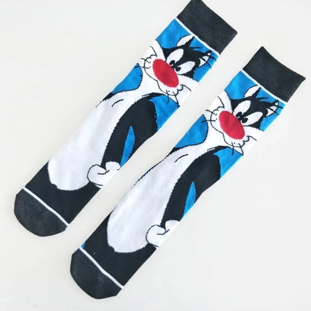 Sylvester the Cat Crew Socks – Adult & Teen – Cartoon Novelty Socks